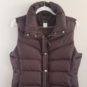 🌴HP🌴J. Crew Brown Puffer Vest Down Women Medium